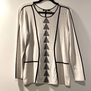 Nic+Zoe Geometric Sweater - Size L